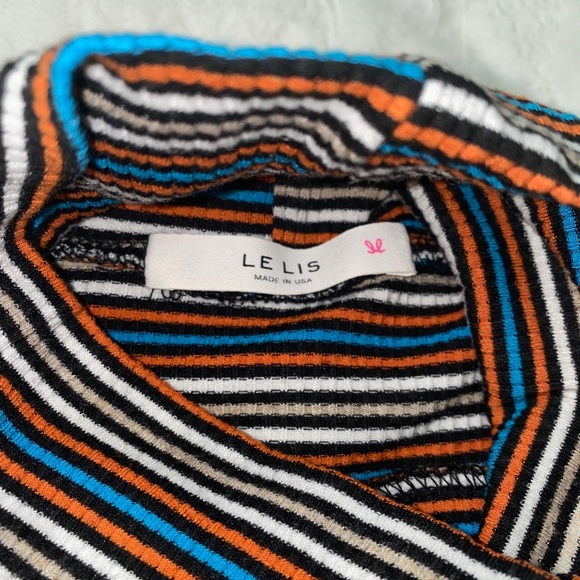 Le Lis Women Orange Casual Dress Stretch Turtleneck Dress SZ S - Picture 7 of 8